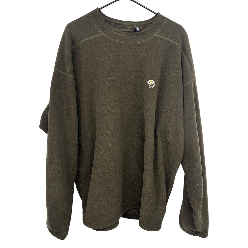 Mountain‎ Hardwear Polartec Fleece Crewneck Pullover XXL Brown Gorpcore Outdoor